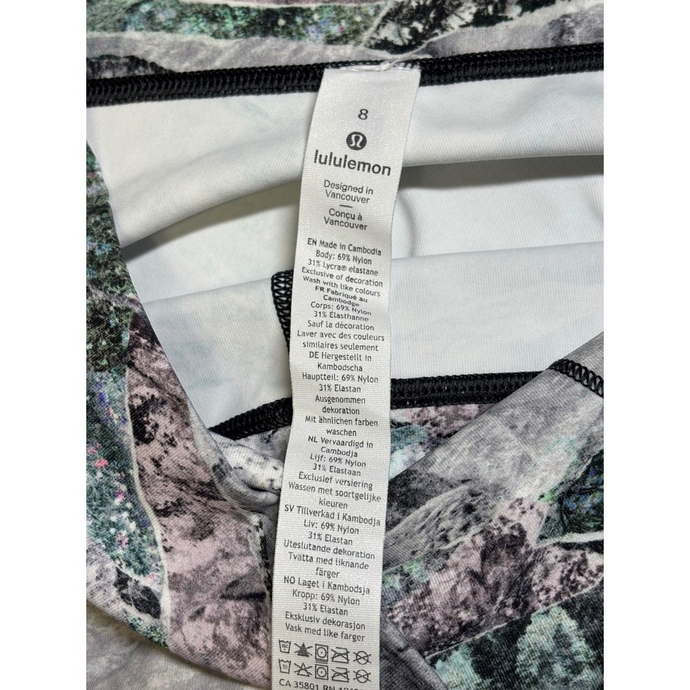 Lululemon Align Leggings Womens Size 8 Mountains cape Print Yoga Running Pants - Picture 12 of 14